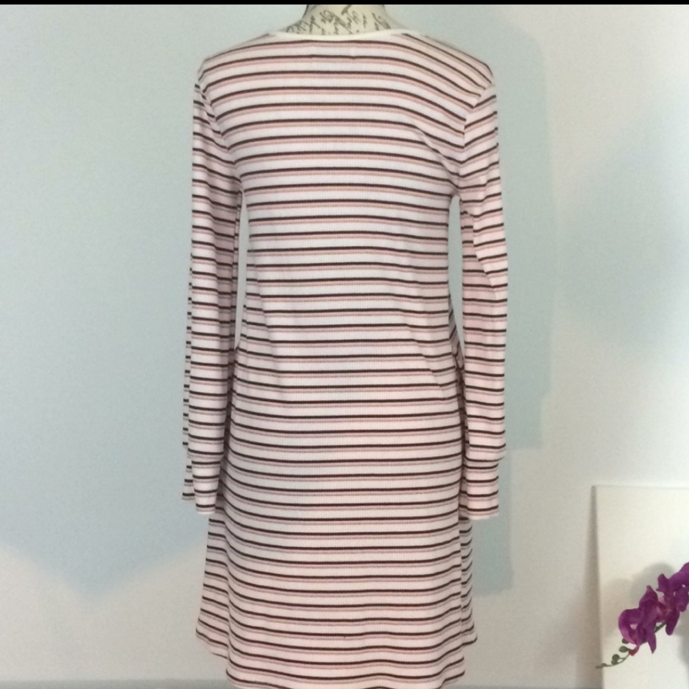 Old Navy Swing Dress White Pink Maroon & Gold